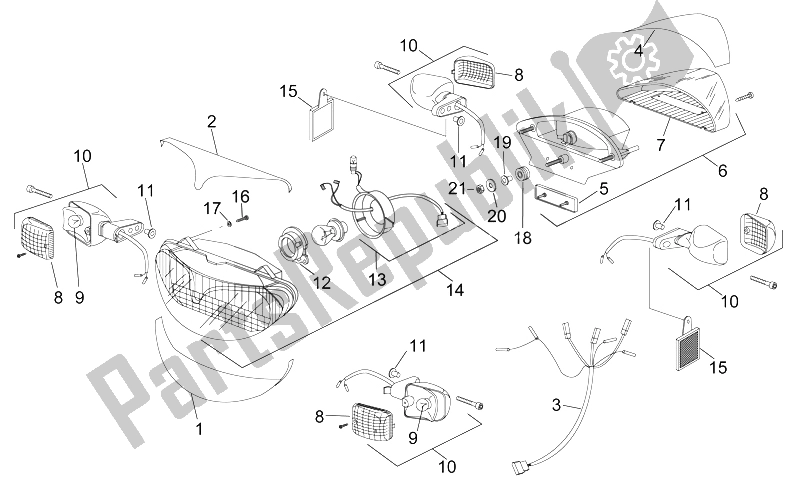 All parts for the Electrical System of the Aprilia RS 50 1996