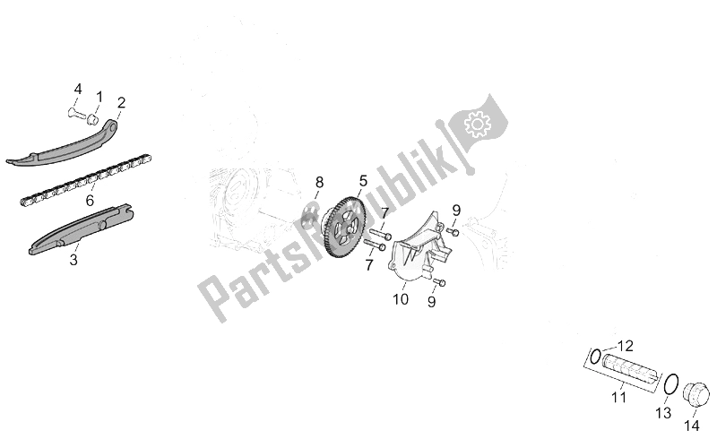 Toutes les pièces pour le La Pompe à Huile du Aprilia Atlantic 500 2001