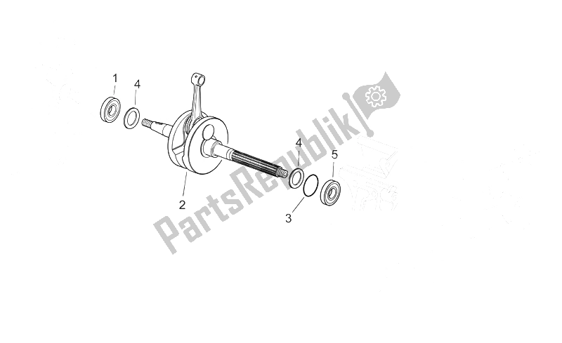 All parts for the Drive Shaft of the Aprilia Scarabeo 125 250 E2 ENG Piaggio 2004