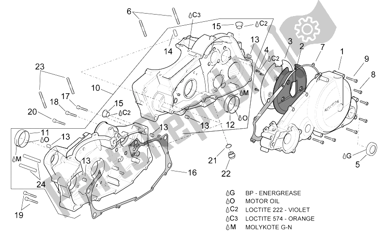 Toutes les pièces pour le Carter I du Aprilia Pegaso 650 1997