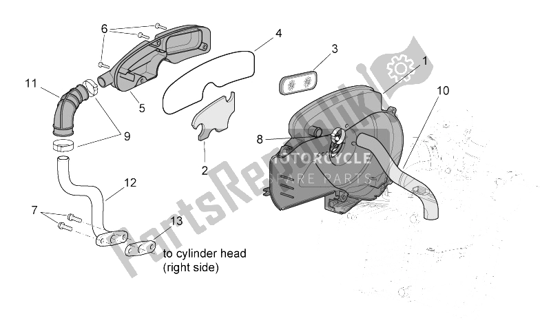 All parts for the Secondary Air of the Aprilia Scarabeo 50 4T 4V NET 2009