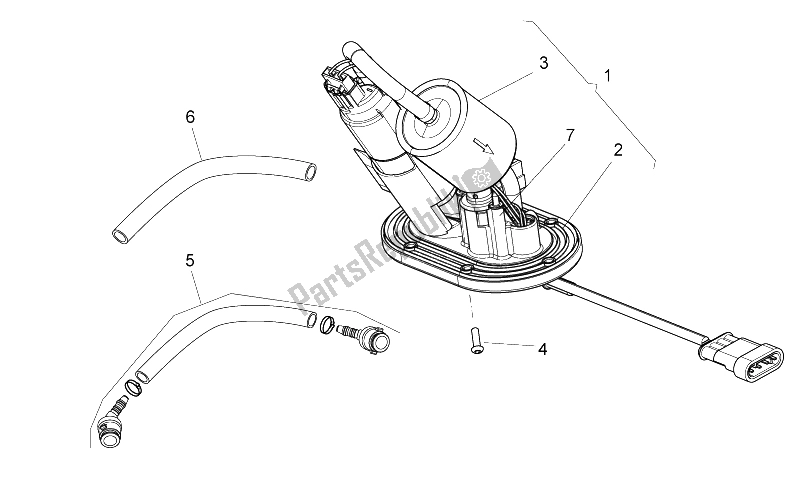 Alle onderdelen voor de Benzine Pomp van de Aprilia Dorsoduro 750 ABS USA 2015