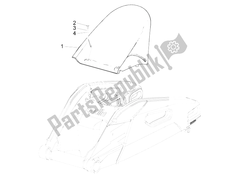 Todas as partes de Hinteres Schutzblech do Aprilia RSV4 RR 1000 2015
