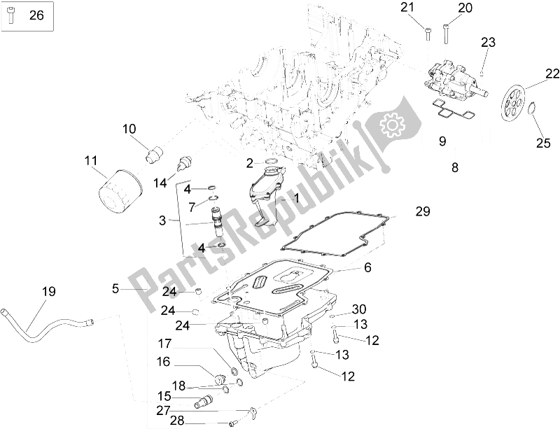 All parts for the Lubrication of the Aprilia RSV4 Racing Factory L E 1000 2015