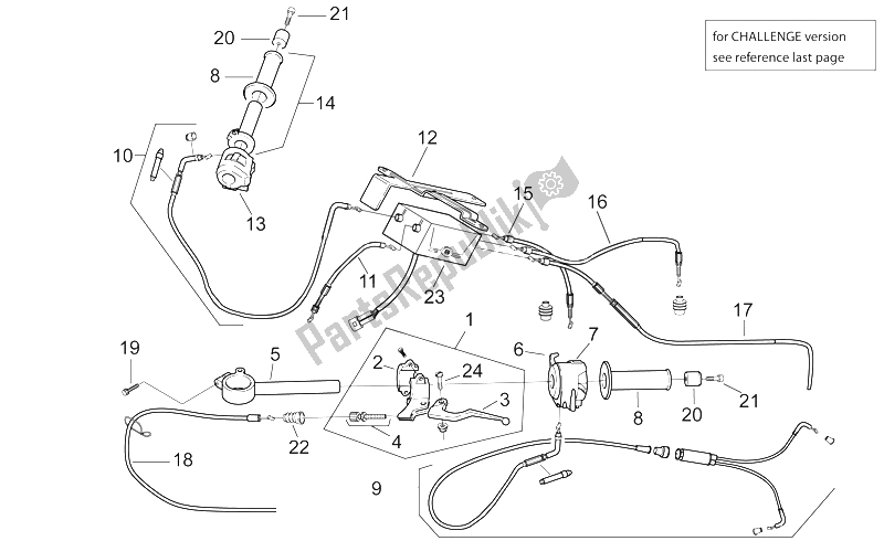 All parts for the Controls Ii of the Aprilia RS 250 1998