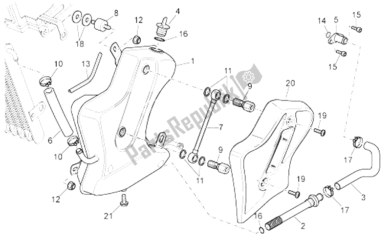 Alle onderdelen voor de Olie Tank van de Aprilia RSV Tuono 1000 2006