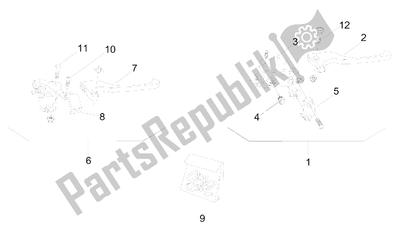 All parts for the Controls Assembly Ii of the Aprilia Amico 50 1996