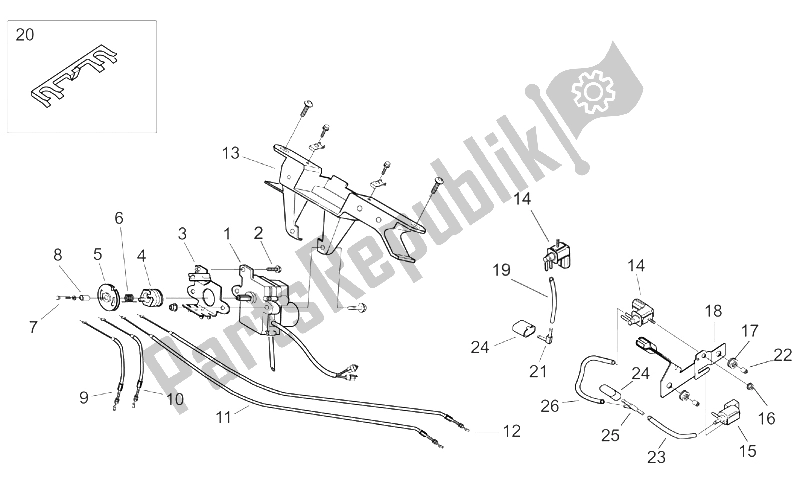 All parts for the Engine/carburettor Ii of the Aprilia RS 250 1998