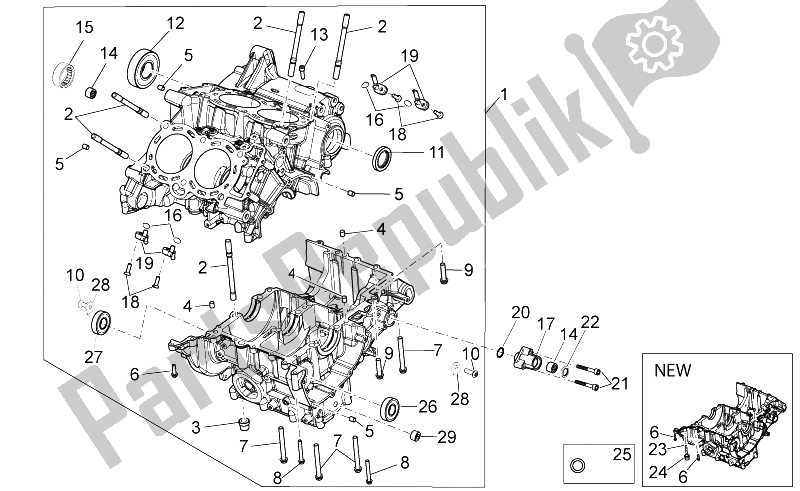 Alle Teile für das Kurbelgehäuse I des Aprilia RSV4 Aprc Factory ABS 1000 2013