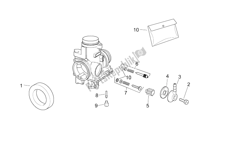 All parts for the Carburettor Ii of the Aprilia RS 125 1999