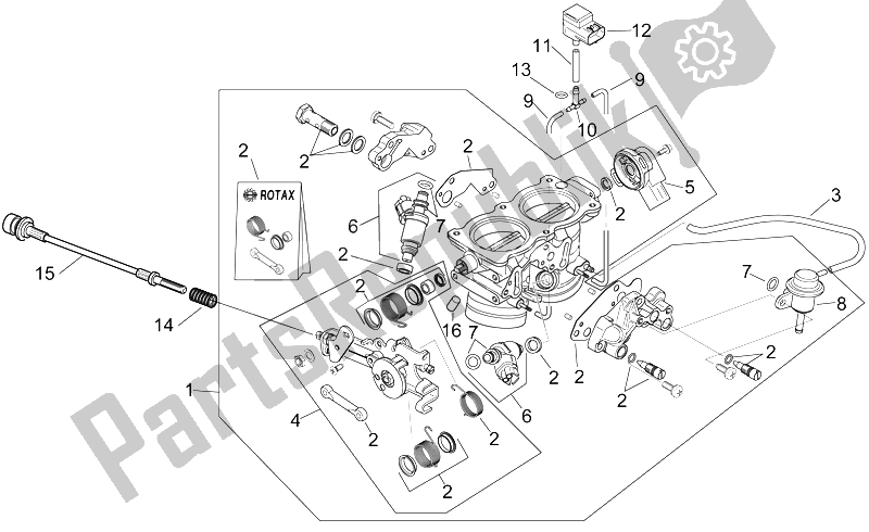 Todas as partes de Corpo Do Acelerador do Aprilia RSV Mille 1000 2000