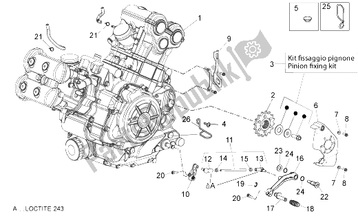 Alle onderdelen voor de Motor van de Aprilia Dorsoduro 750 ABS USA 2015