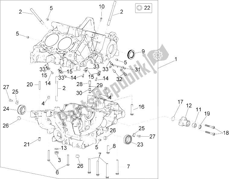 Todas as partes de Cárteres Eu do Aprilia RSV4 Racing Factory L E 1000 2015