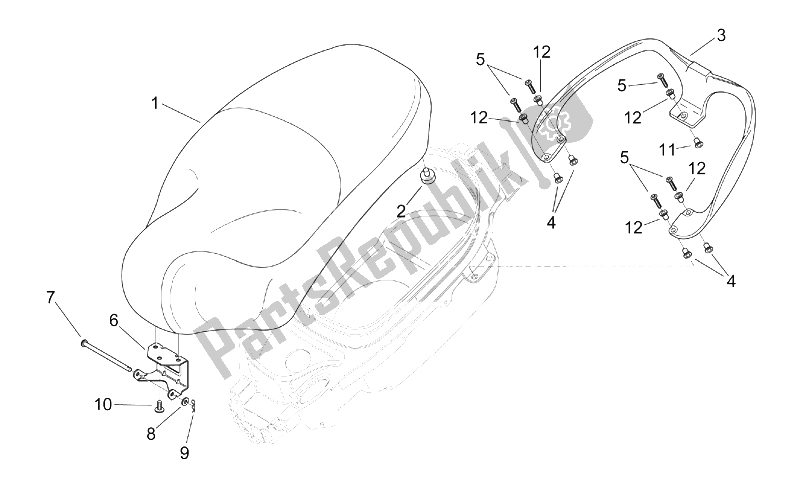 Todas las partes para Silla De Montar de Aprilia Mojito 125 150 2003