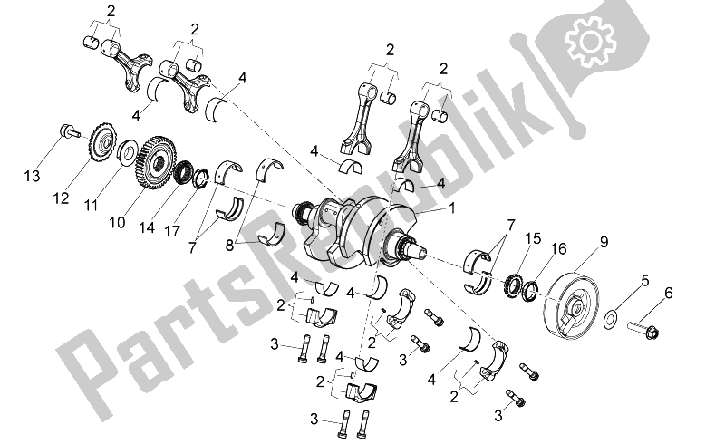Alle Teile für das Antriebswelle des Aprilia RSV4 Aprc Factory STD SE 1000 2011