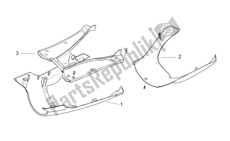 All parts for the Central Body Ii of the Aprilia SR 50 AIR WWW 1997