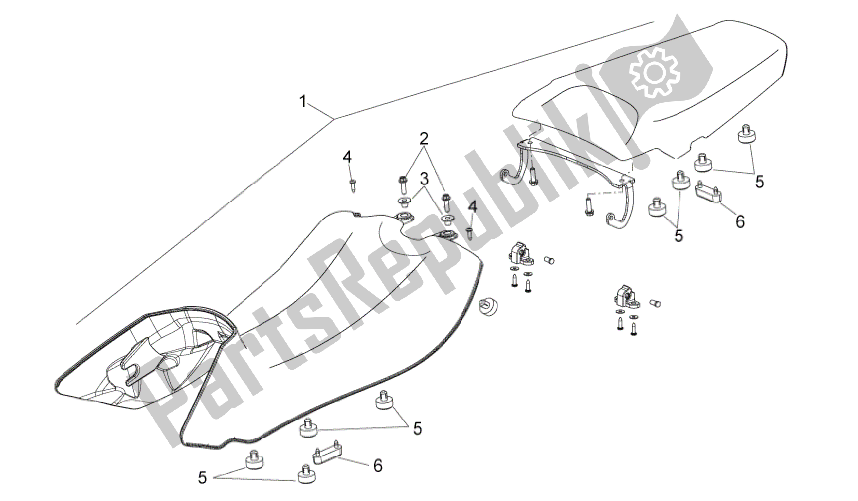 Toutes les pièces pour le Selle du Aprilia Mana 850 2007 - 2011