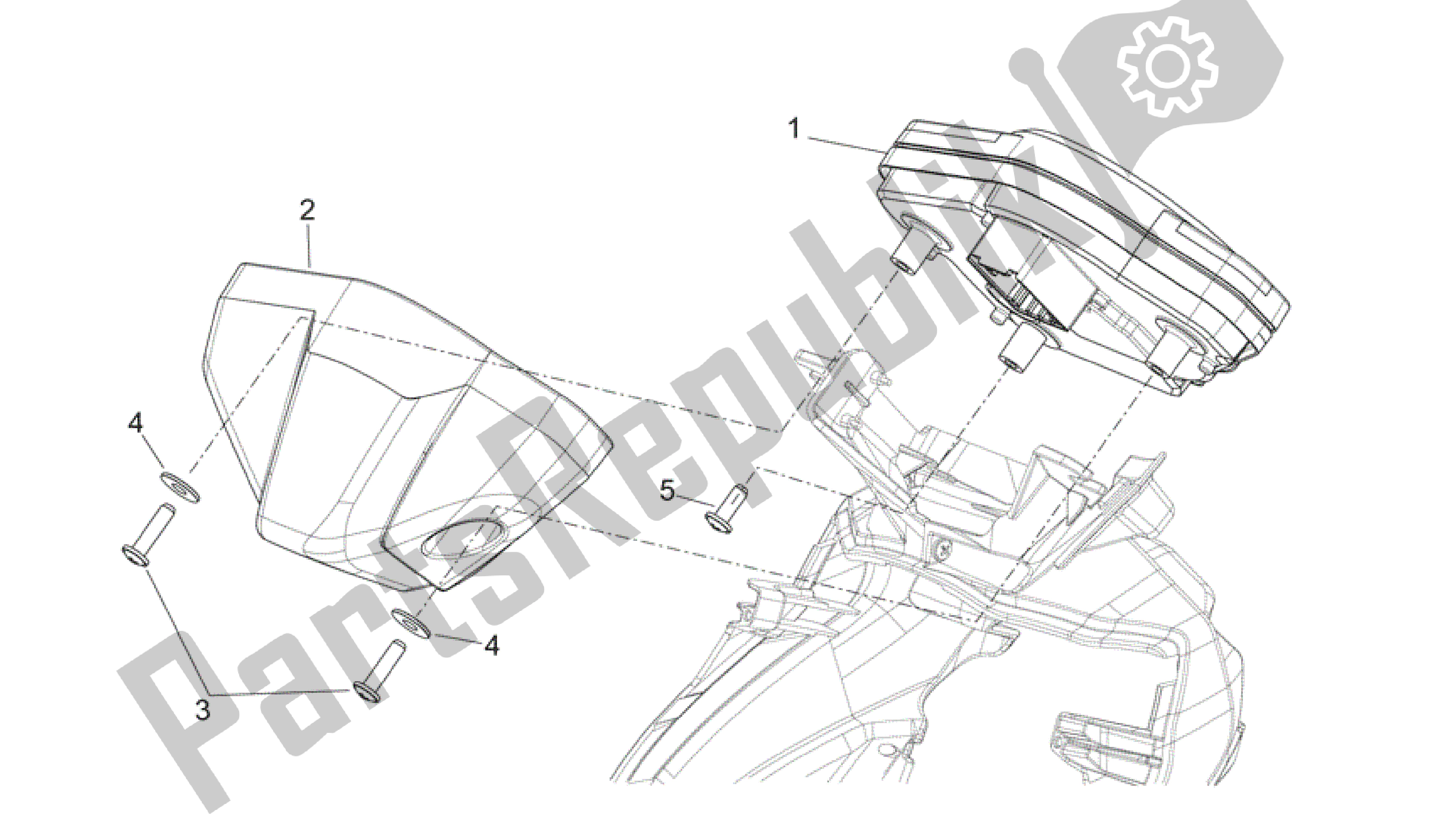 Alle onderdelen voor de Dashboard van de Aprilia Mana 850 2007 - 2011