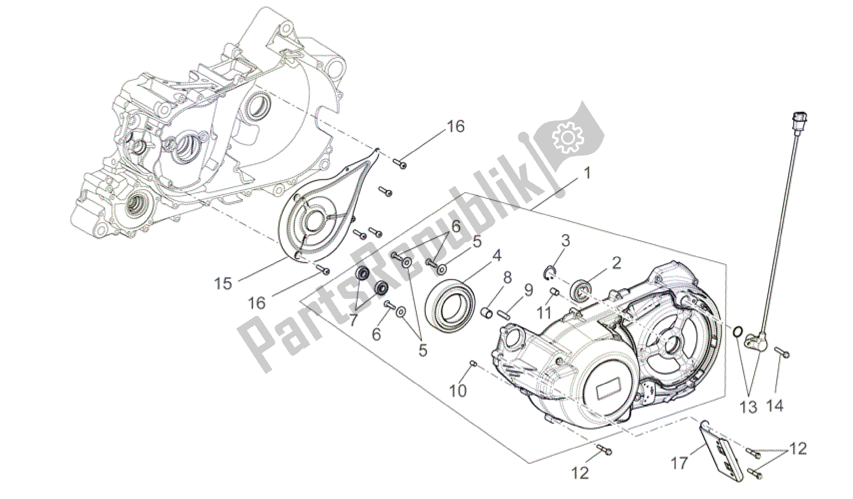 Toutes les pièces pour le Couvercle De Transmission du Aprilia Mana 850 2007 - 2011