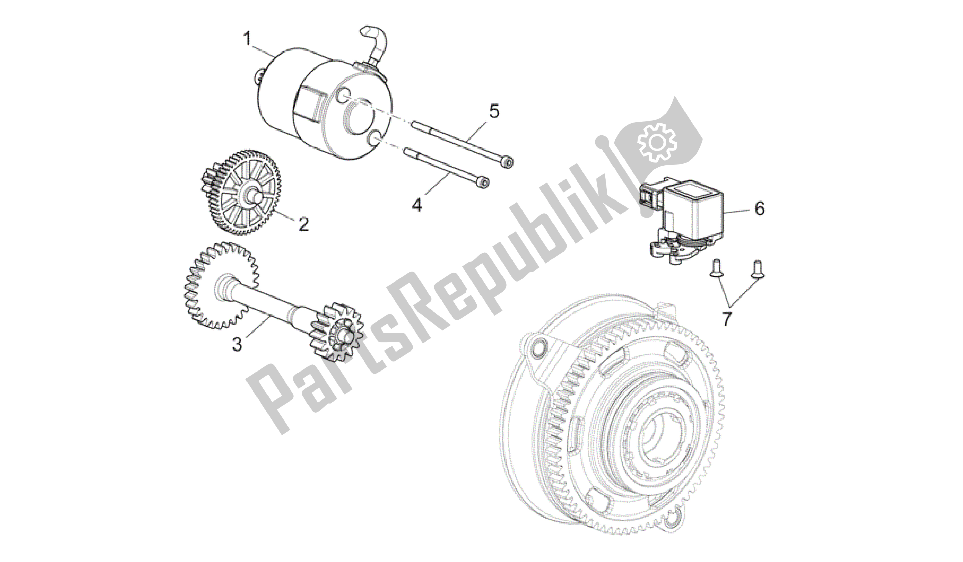 All parts for the Gear Box Selector of the Aprilia Mana 850 2007 - 2011