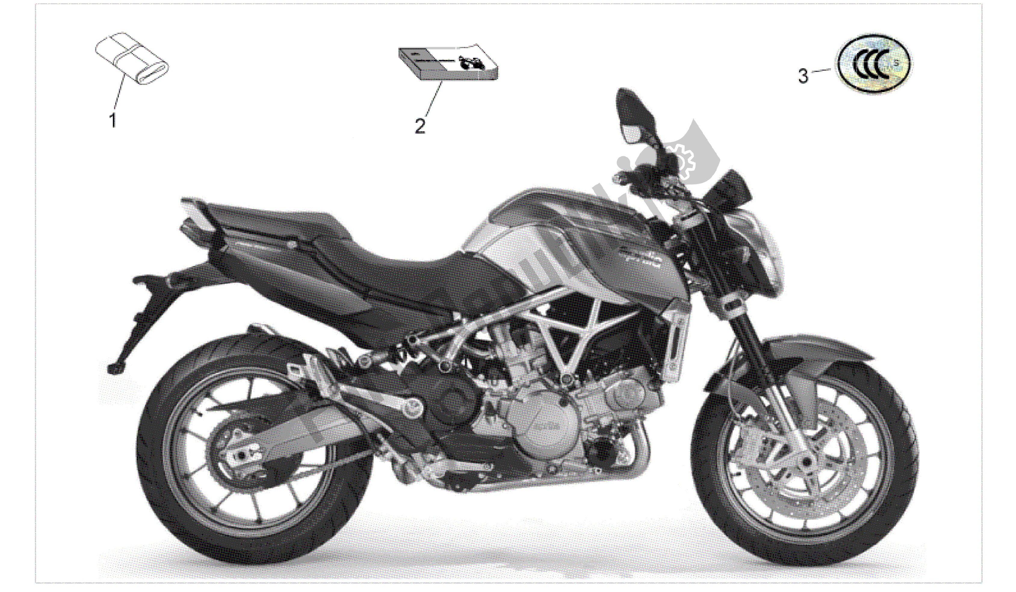 Todas as partes de Kit De Ferramentas + Manuais do Aprilia Mana 850 2009 - 2011