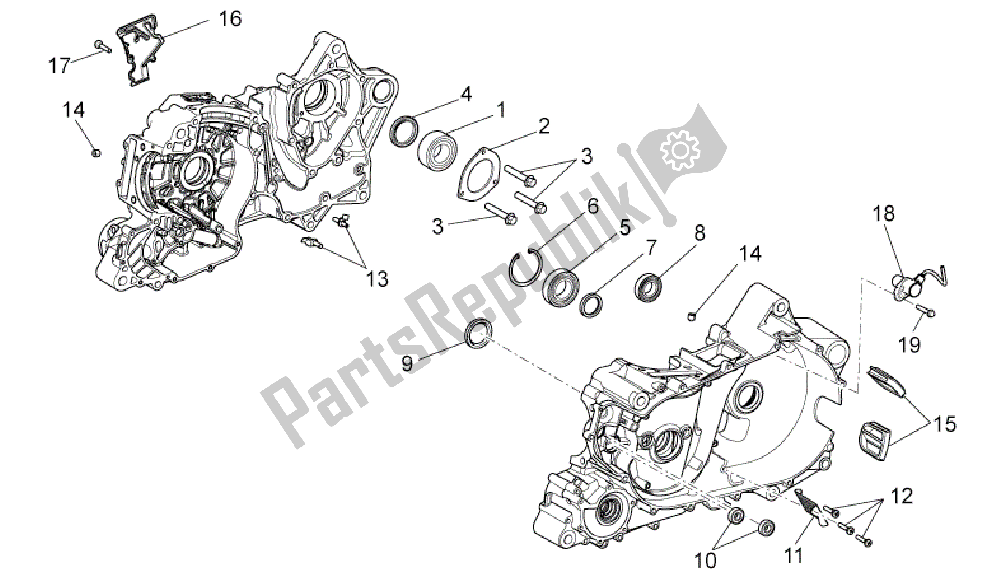 Todas las partes para Cárteres Ii de Aprilia Mana 850 2009 - 2011