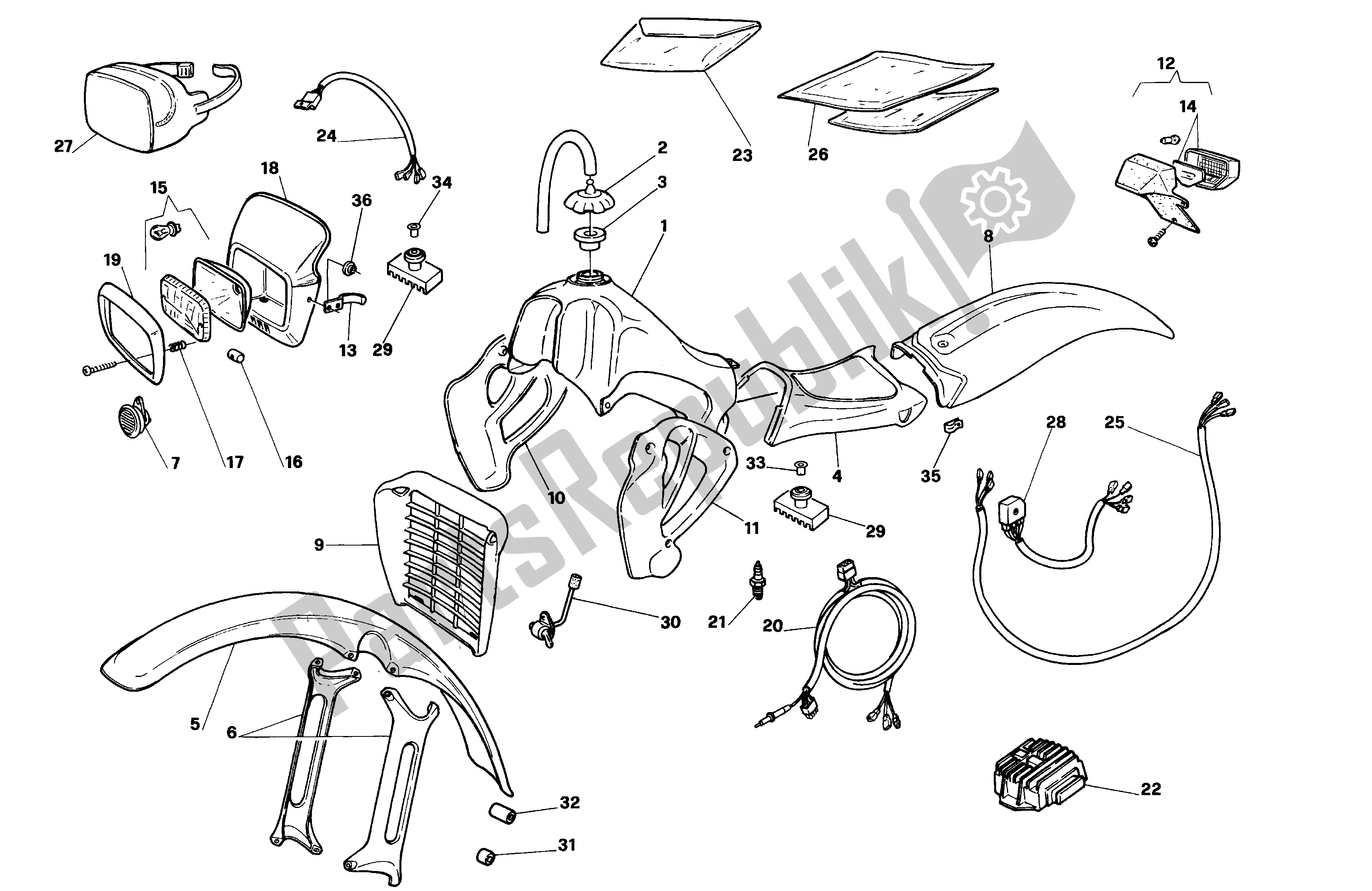 Alle Teile für das Körper des Aprilia Climber 280 1992