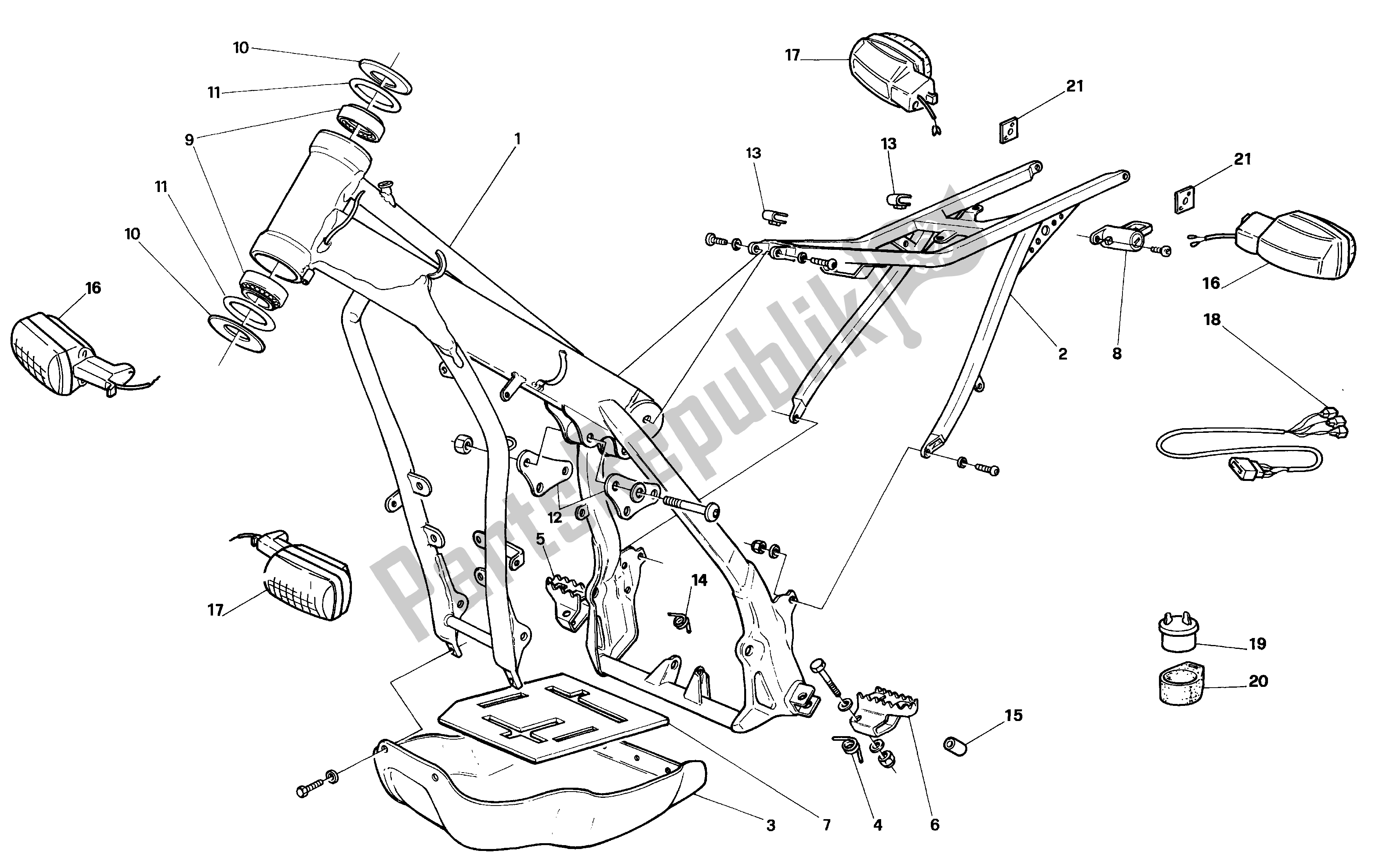 Wszystkie części do Rama Aprilia Climber 240 1993