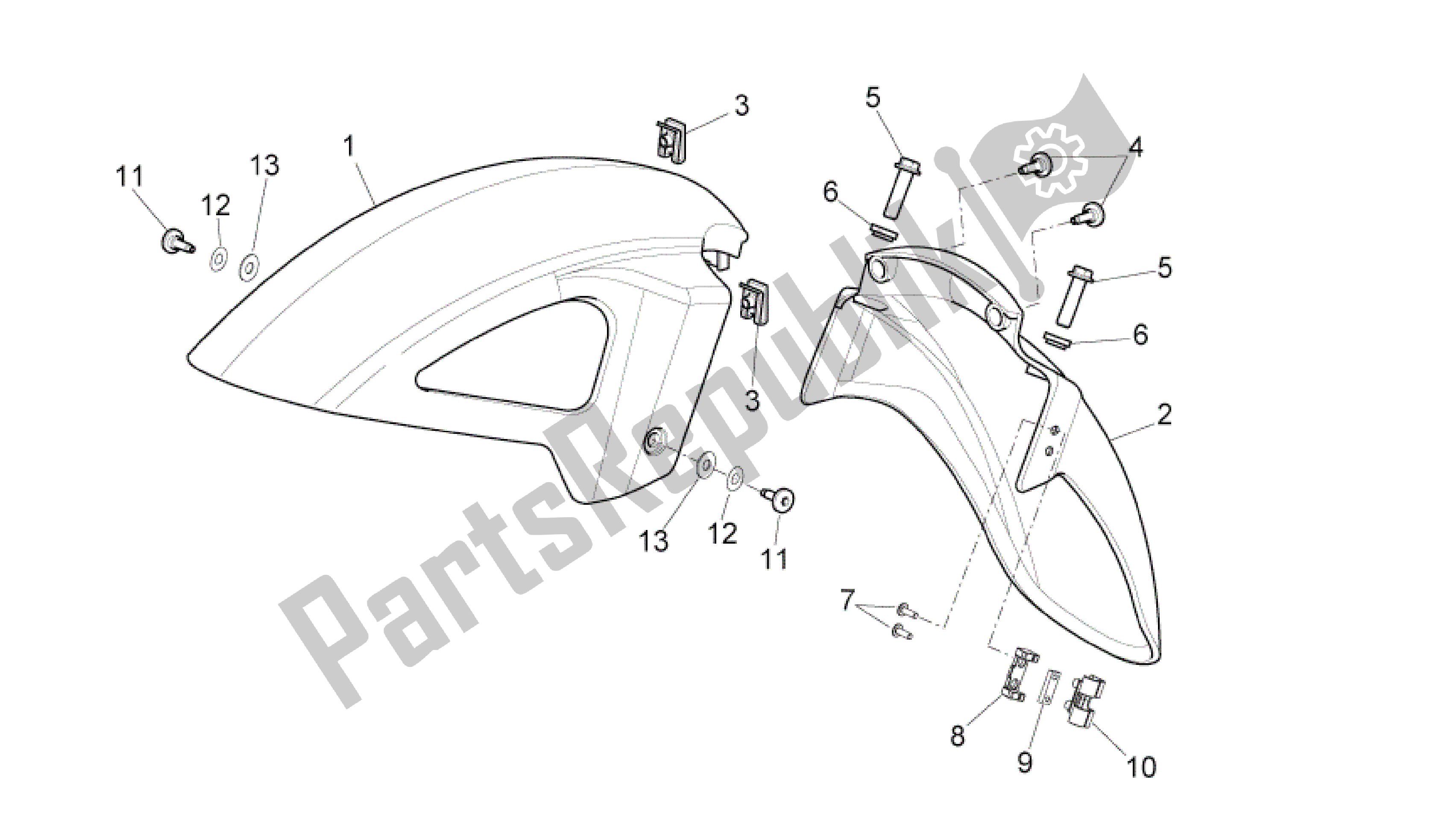 Wszystkie części do Carrocería Delantera Iii Aprilia Pegaso 650 2005 - 2009