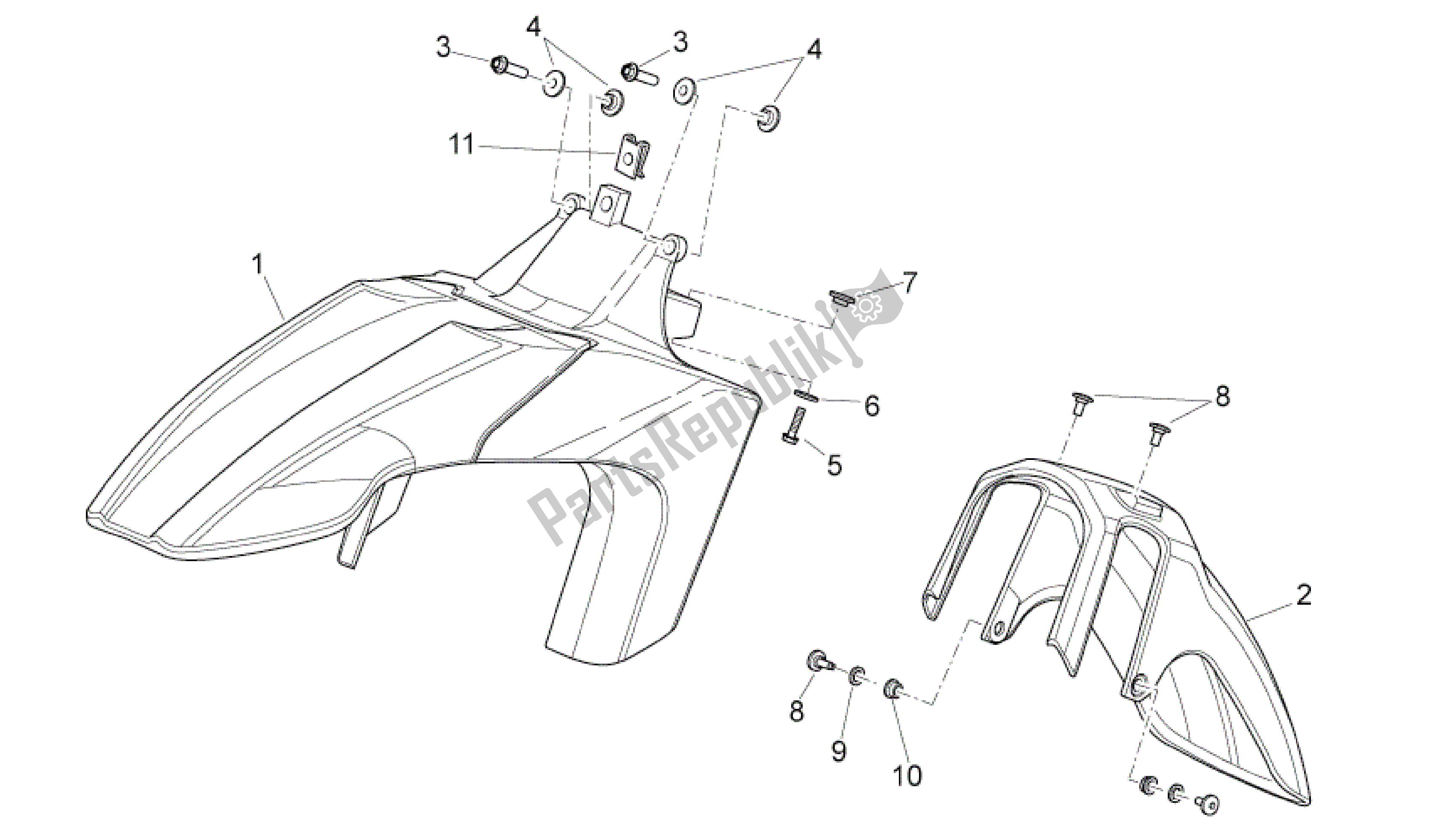 Toutes les pièces pour le Carrocería Delantera Iiii du Aprilia Pegaso 650 2005 - 2009