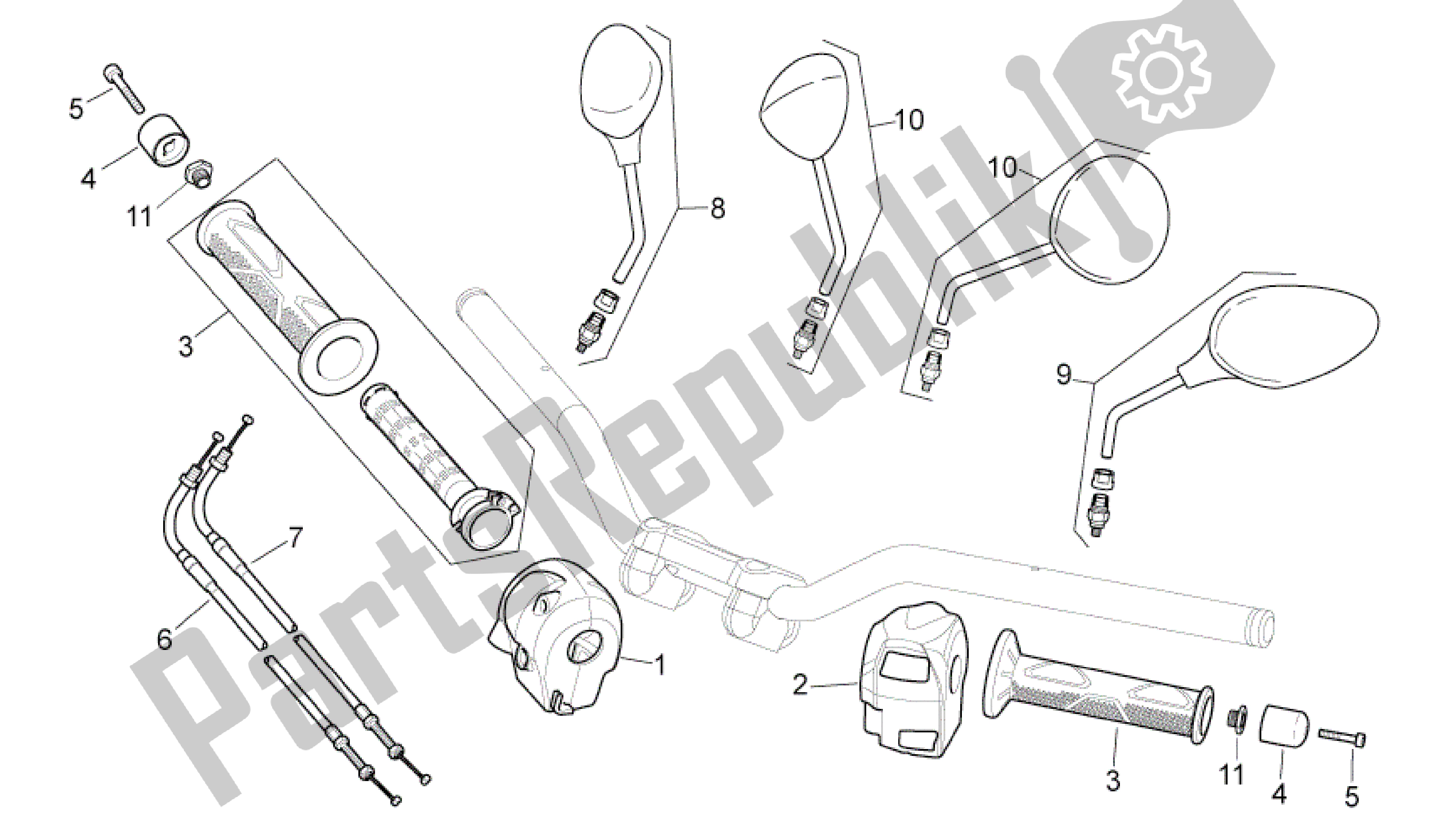 Toutes les pièces pour le Mandos Ii du Aprilia Pegaso 650 2005 - 2009