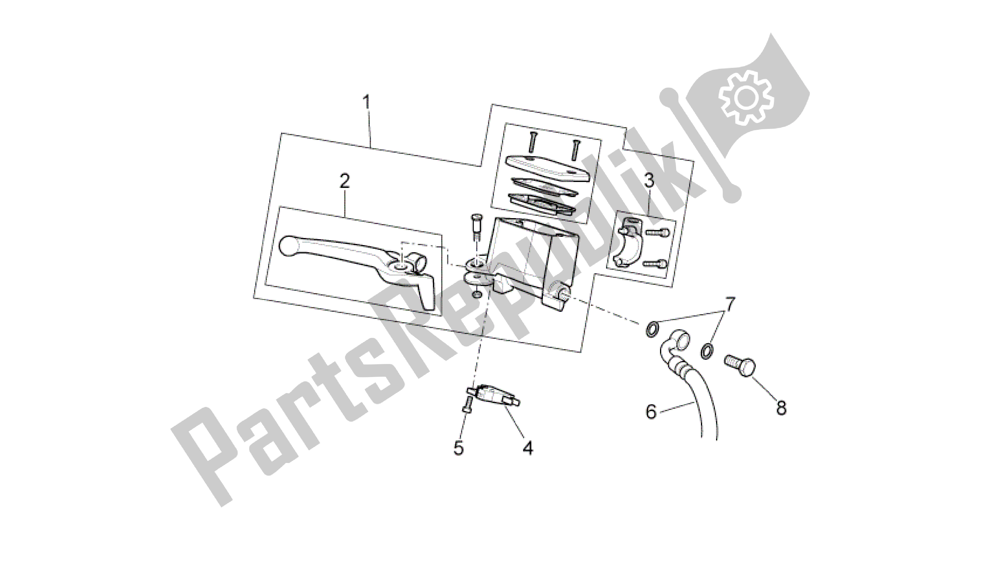 All parts for the Bomba Freno Del. I of the Aprilia Pegaso 650 2005 - 2009