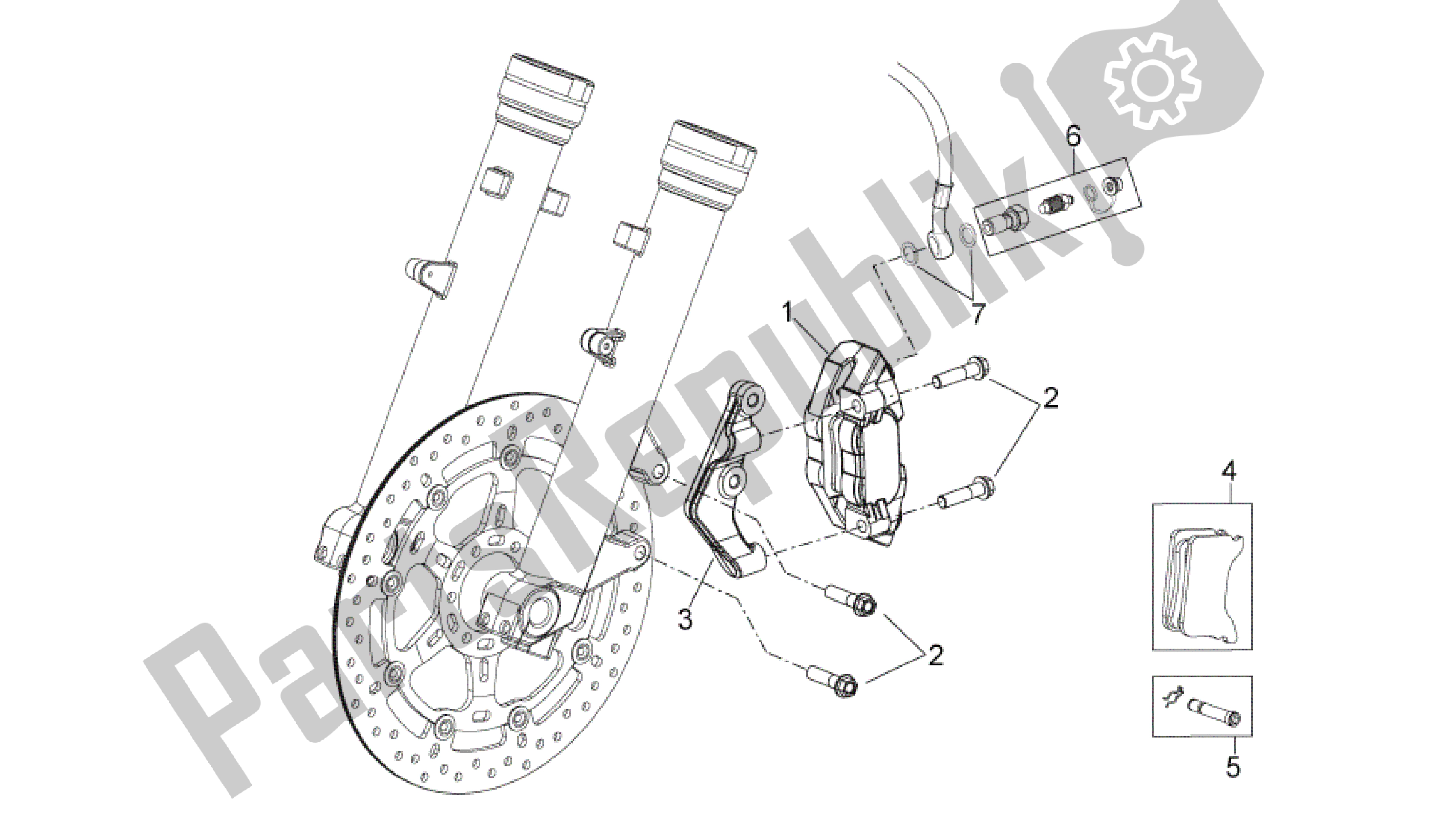 All parts for the Pinza Freno Del. Iii of the Aprilia Pegaso 650 2005 - 2009