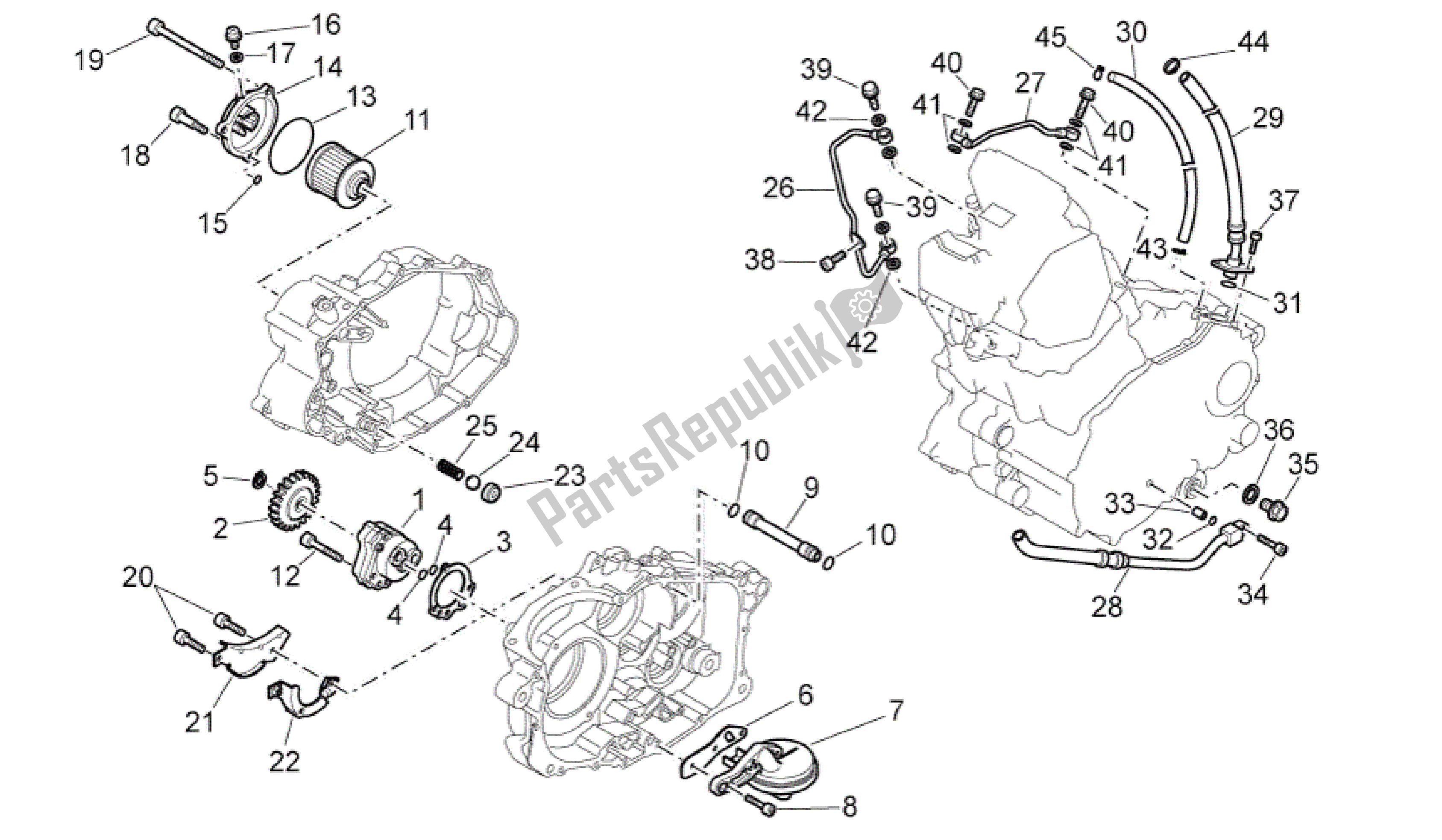 Todas las partes para Bomba De Aceite de Aprilia Pegaso 650 2005 - 2009