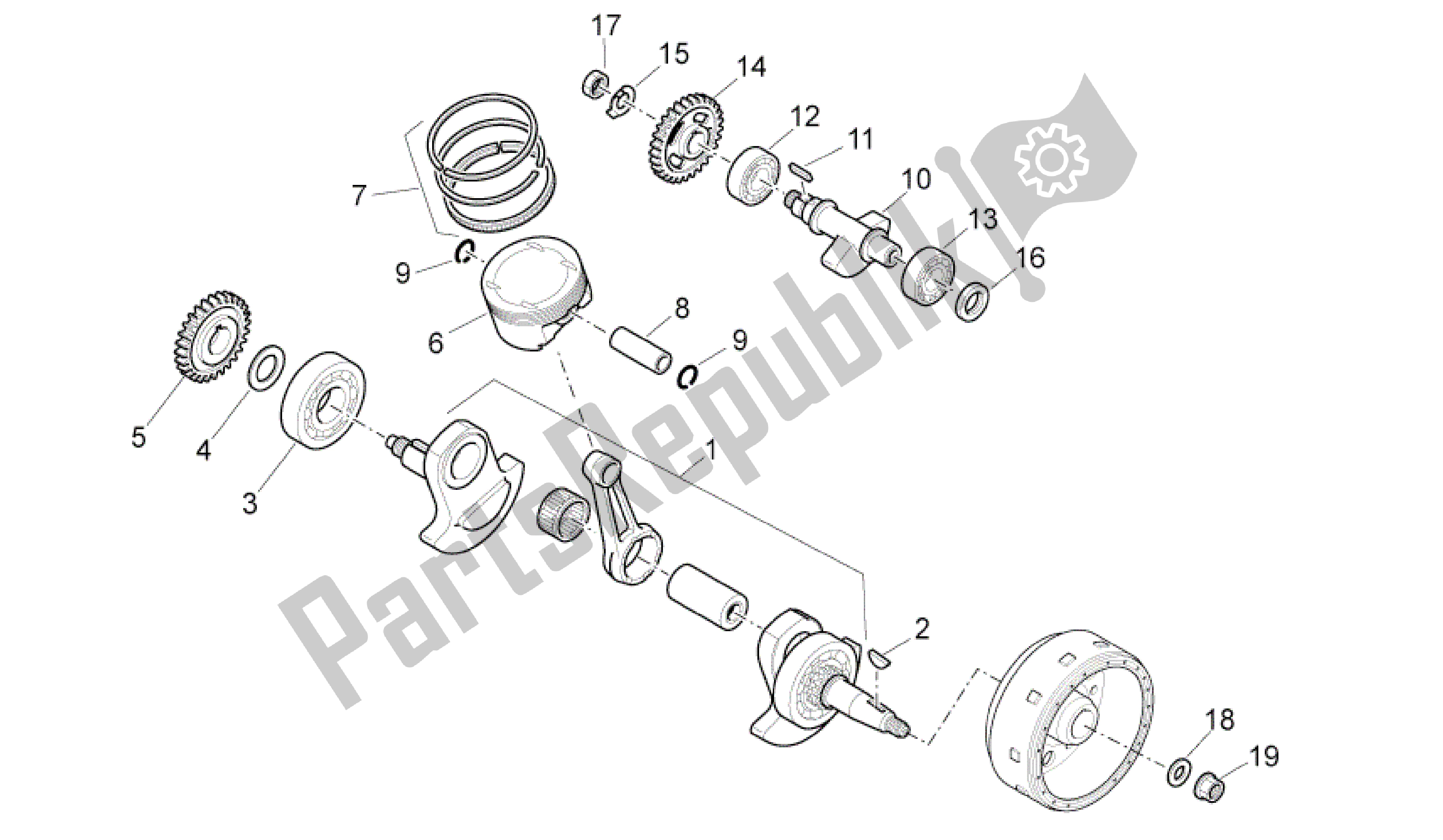 All parts for the CigÜeÑal of the Aprilia Pegaso 650 2005 - 2009