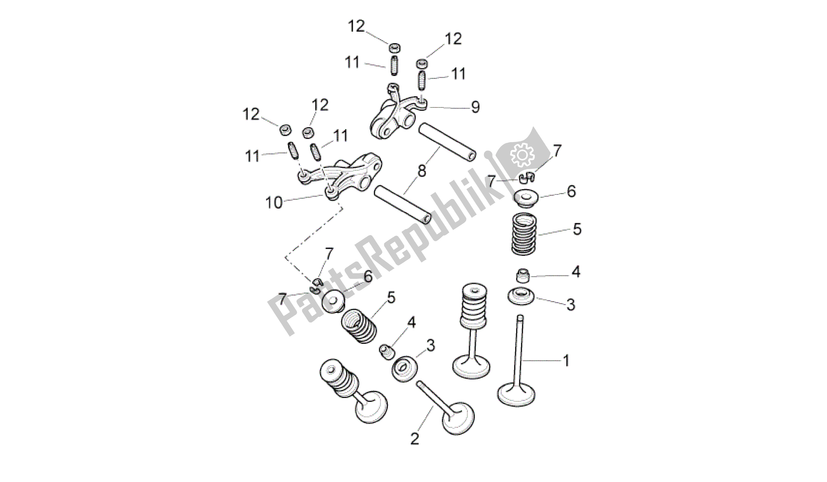 All parts for the Válvulas of the Aprilia Pegaso 650 2005 - 2009