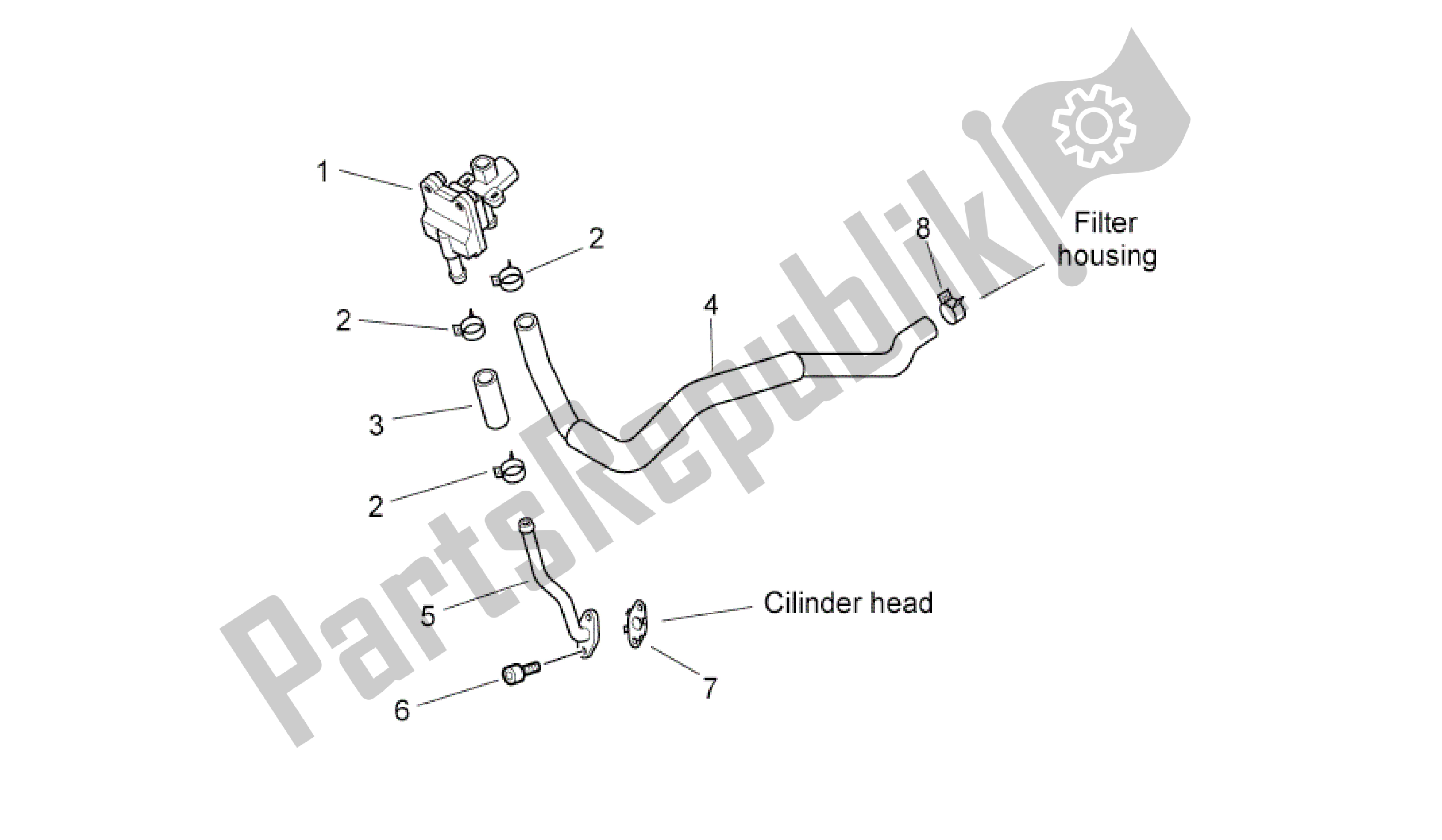 Todas las partes para Aire Secundario de Aprilia Pegaso 650 2005 - 2009