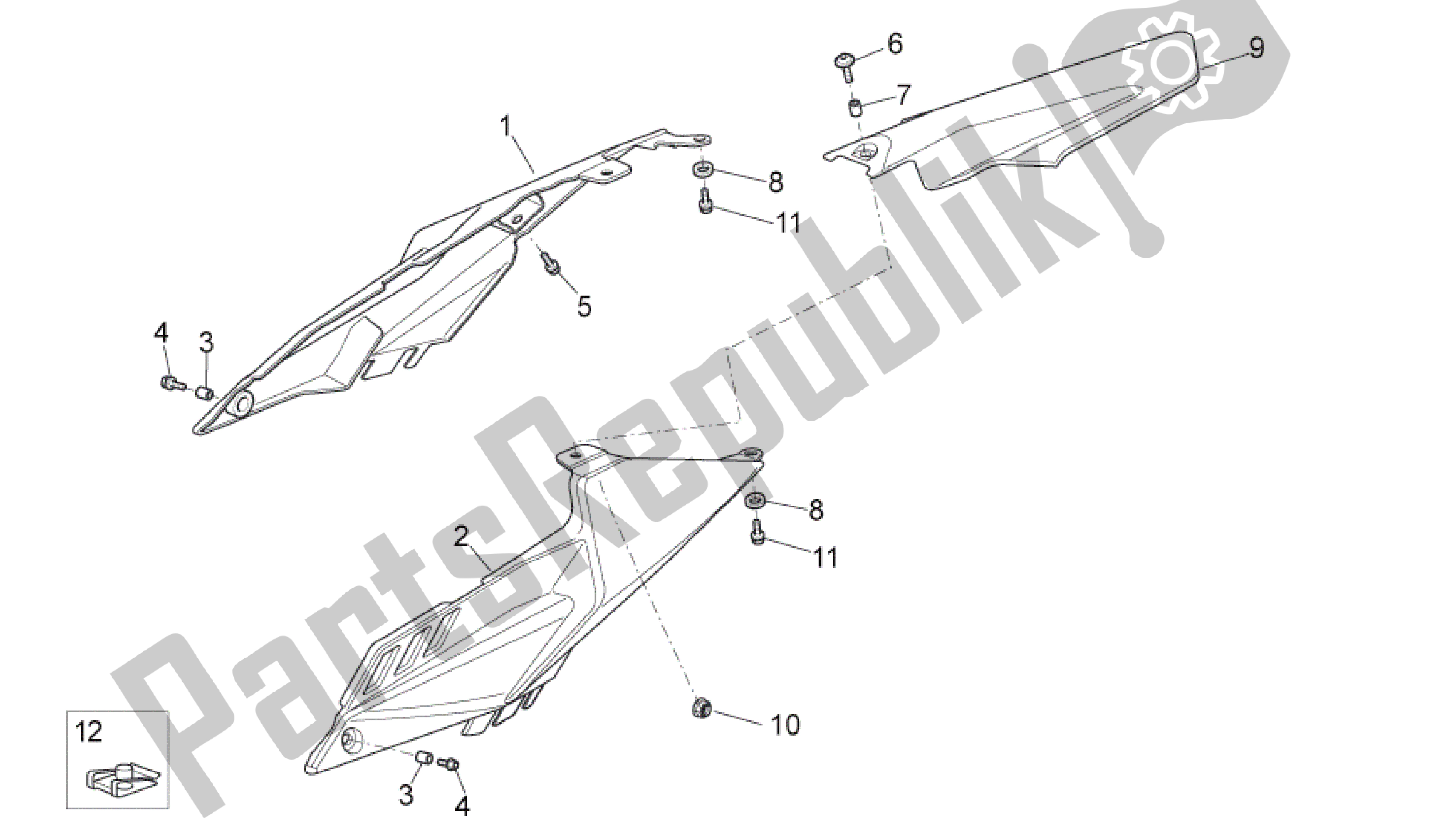 Wszystkie części do Nadwozie Tylne I Aprilia RXV 450 2009 - 2011