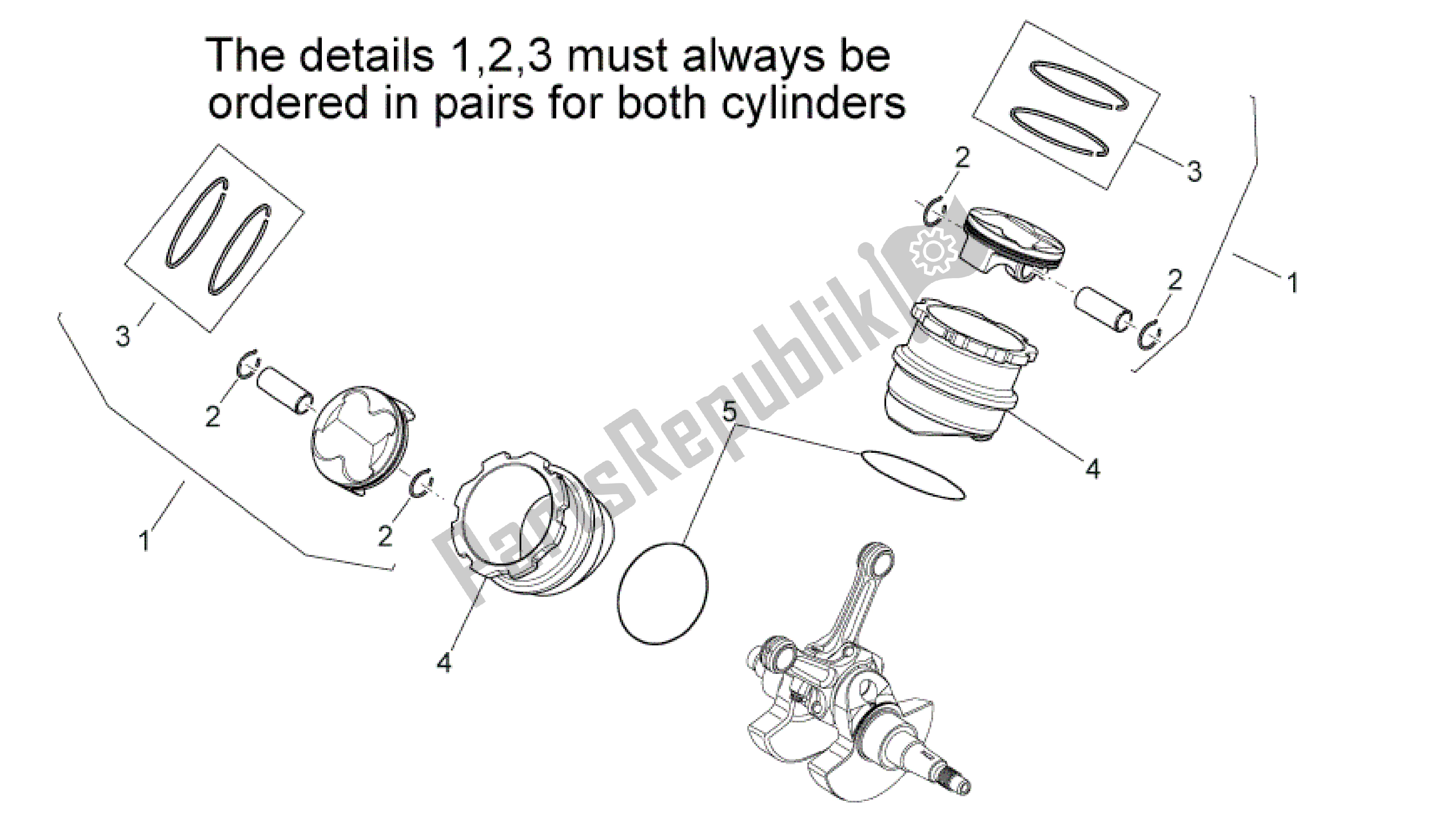 All parts for the Cylinder With Piston of the Aprilia RXV 450 2009 - 2011