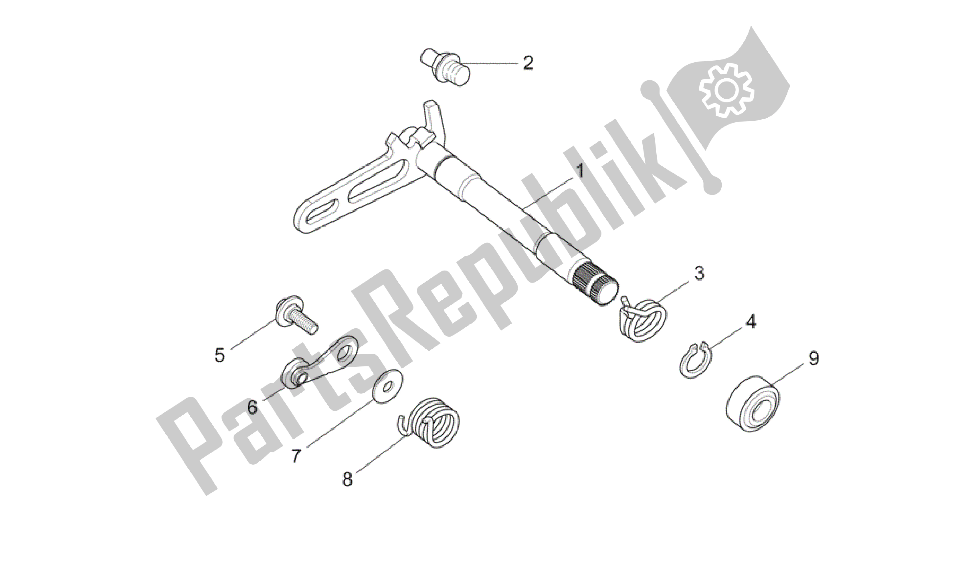 Todas as partes de Seletor De Caixa De Engrenagens I do Aprilia RXV 450 2009 - 2011