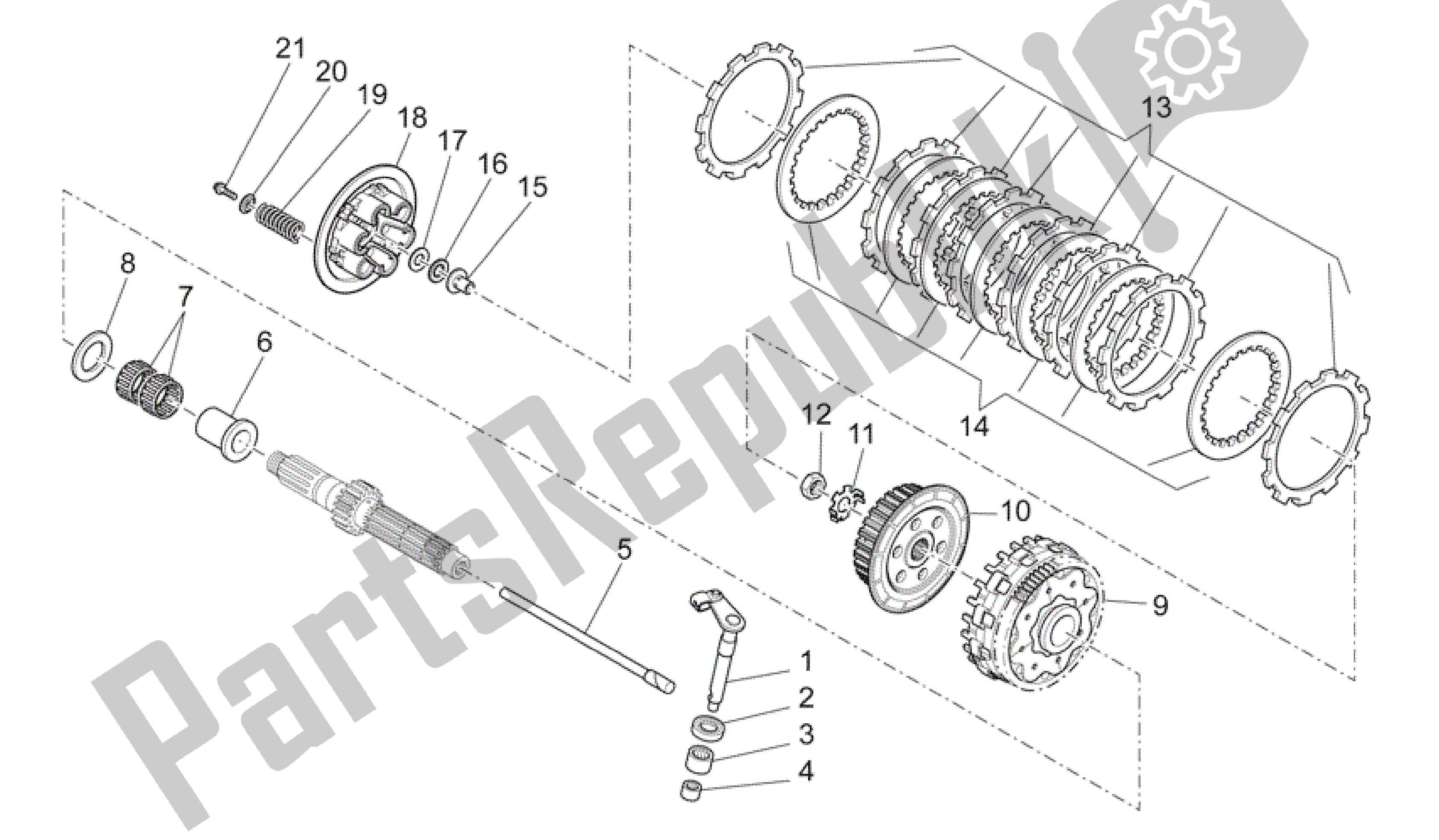 Alle Teile für das Kupplung des Aprilia RXV 450 2009 - 2011