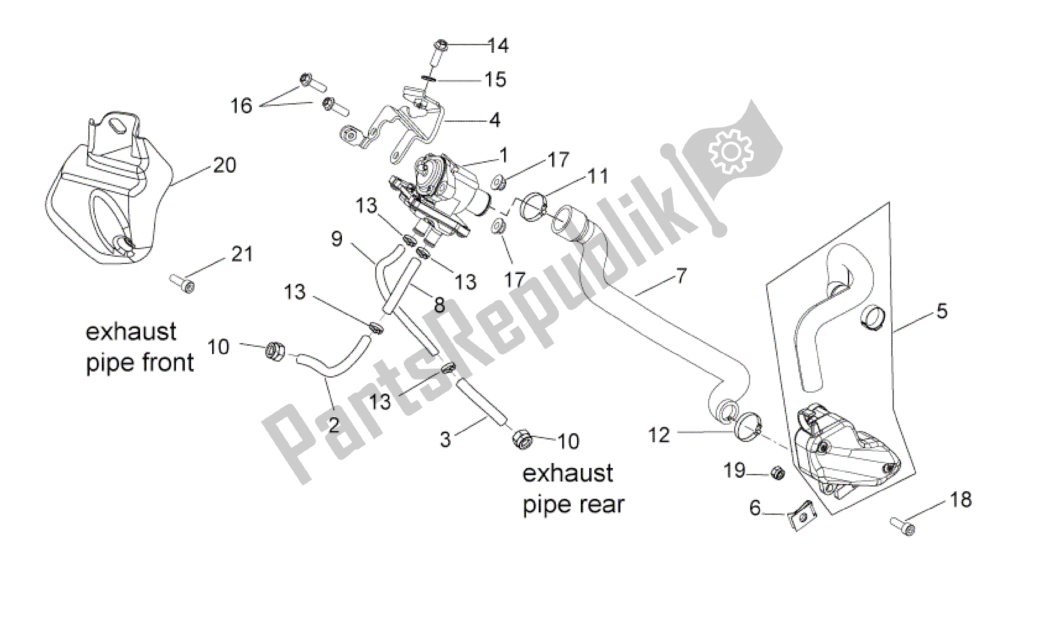 Tutte le parti per il Aria Secondaria del Aprilia RXV 450 2009 - 2011