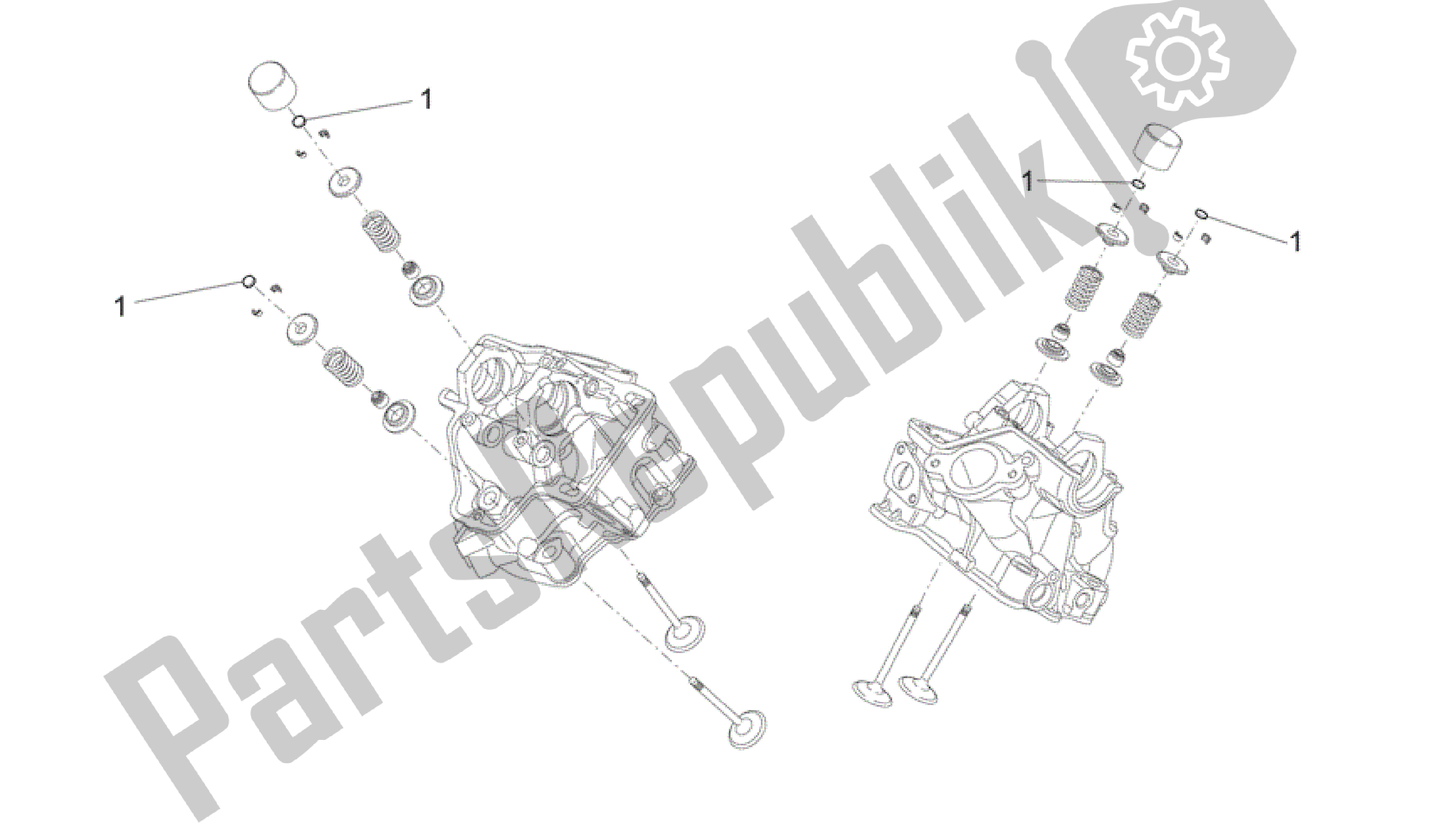 Todas as partes de Almofadas De Válvulas do Aprilia RXV 550 2009 - 2011