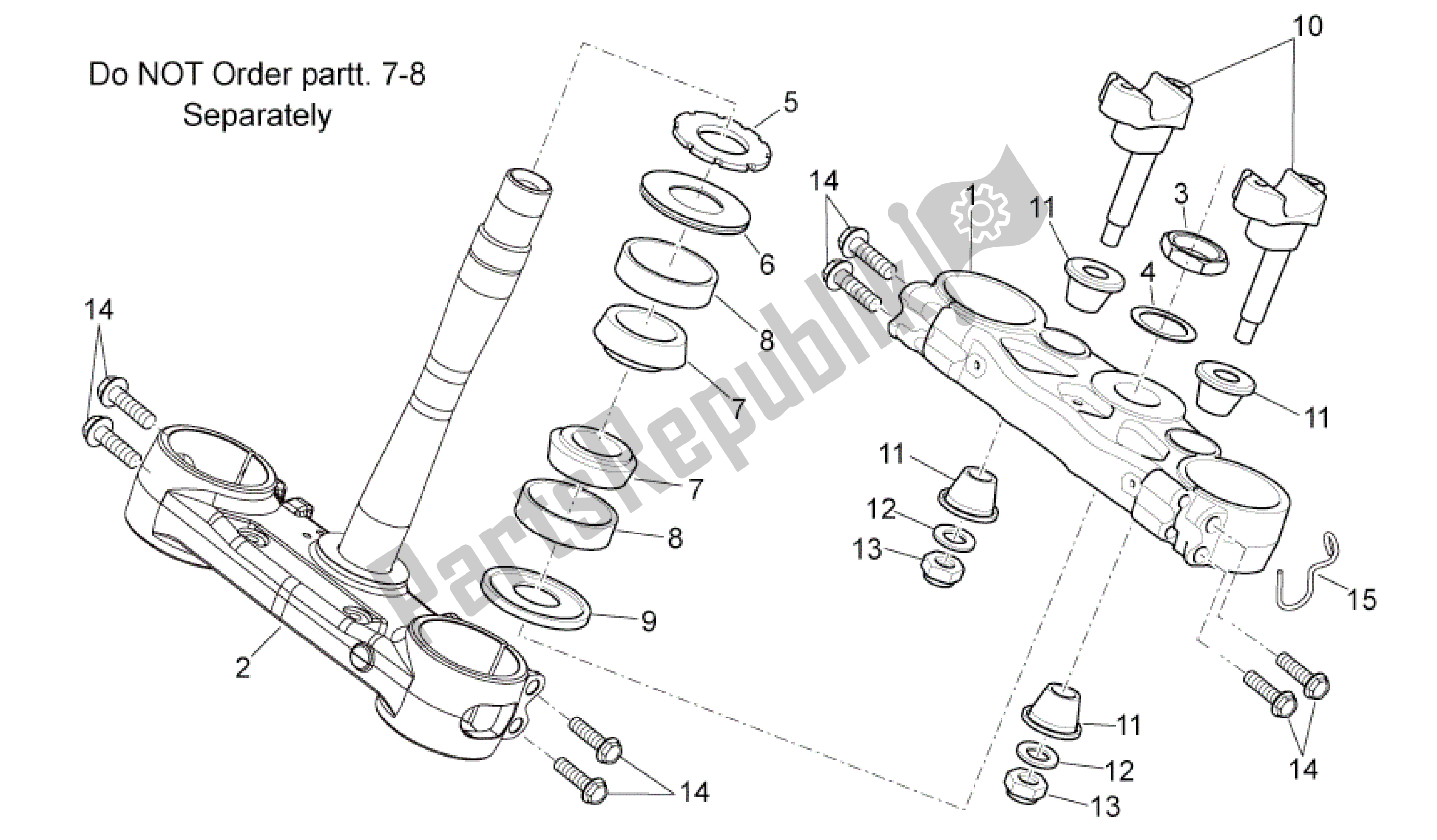 Tutte le parti per il Timone del Aprilia SXV 450 2009 - 2011