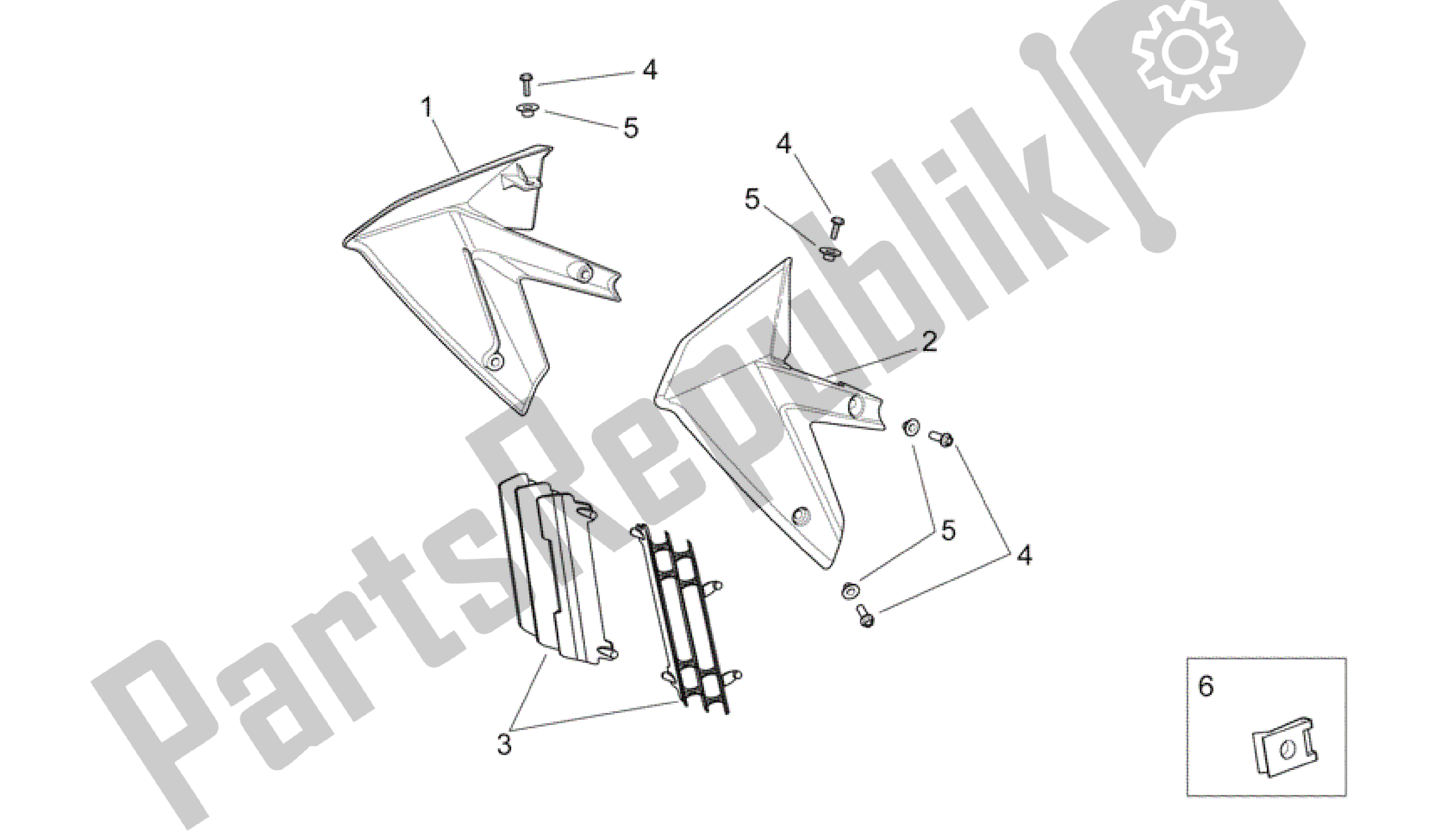 Alle Teile für das Vorderkörper Ii des Aprilia SXV 450 2009 - 2011