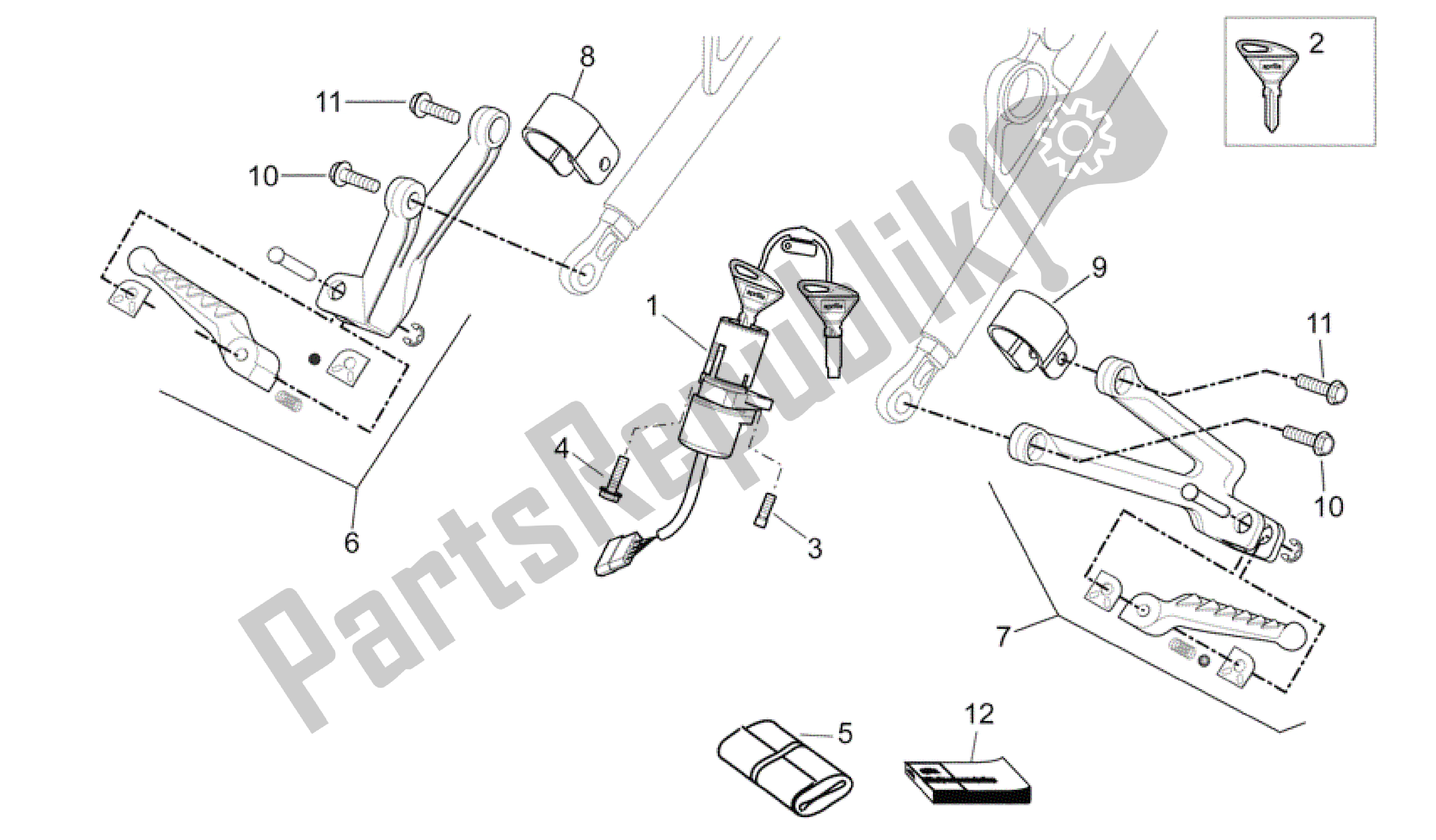 All parts for the Completing Part of the Aprilia SXV 450 2009 - 2011