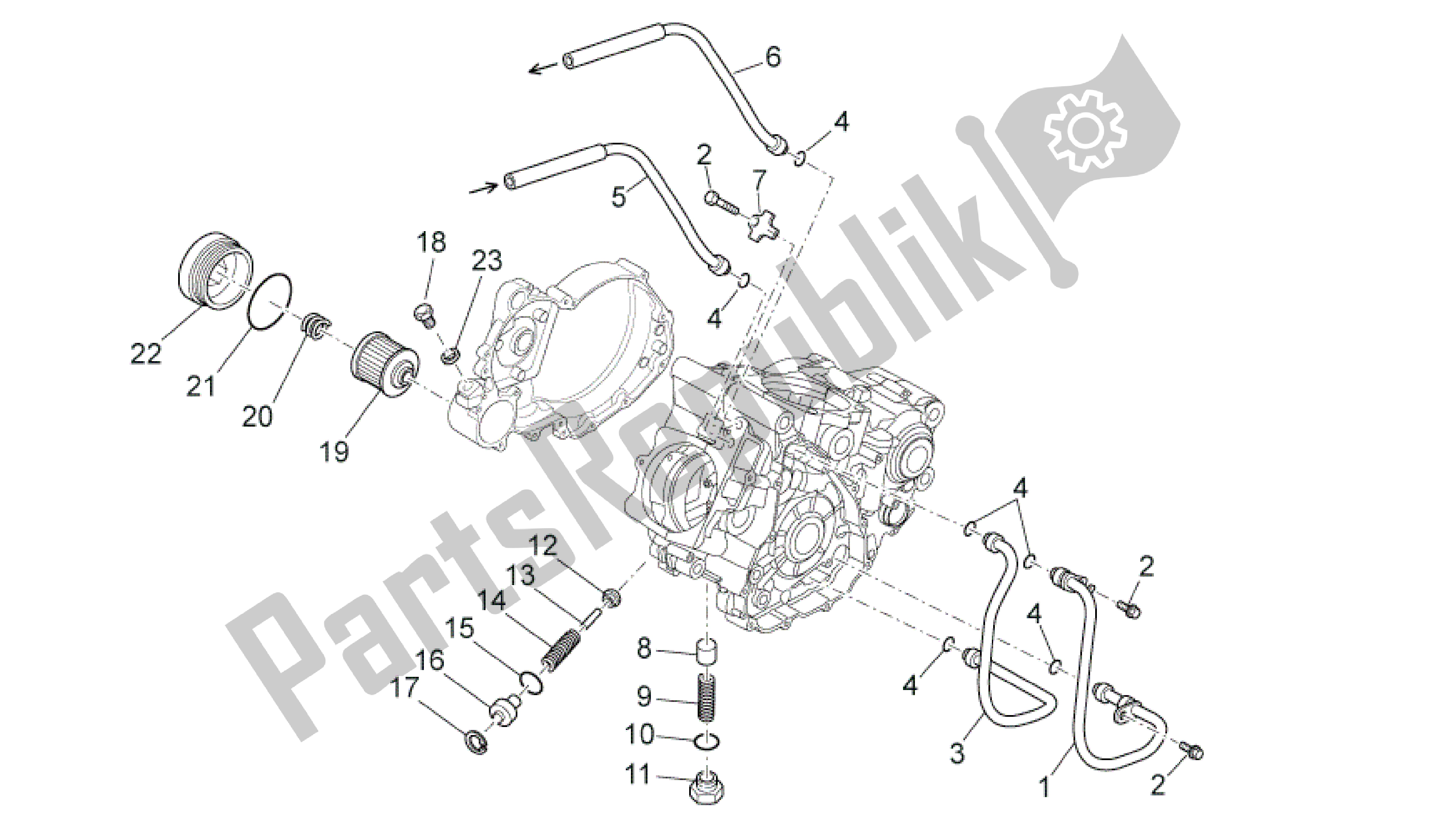 All parts for the Lubrication of the Aprilia SXV 450 2009 - 2011