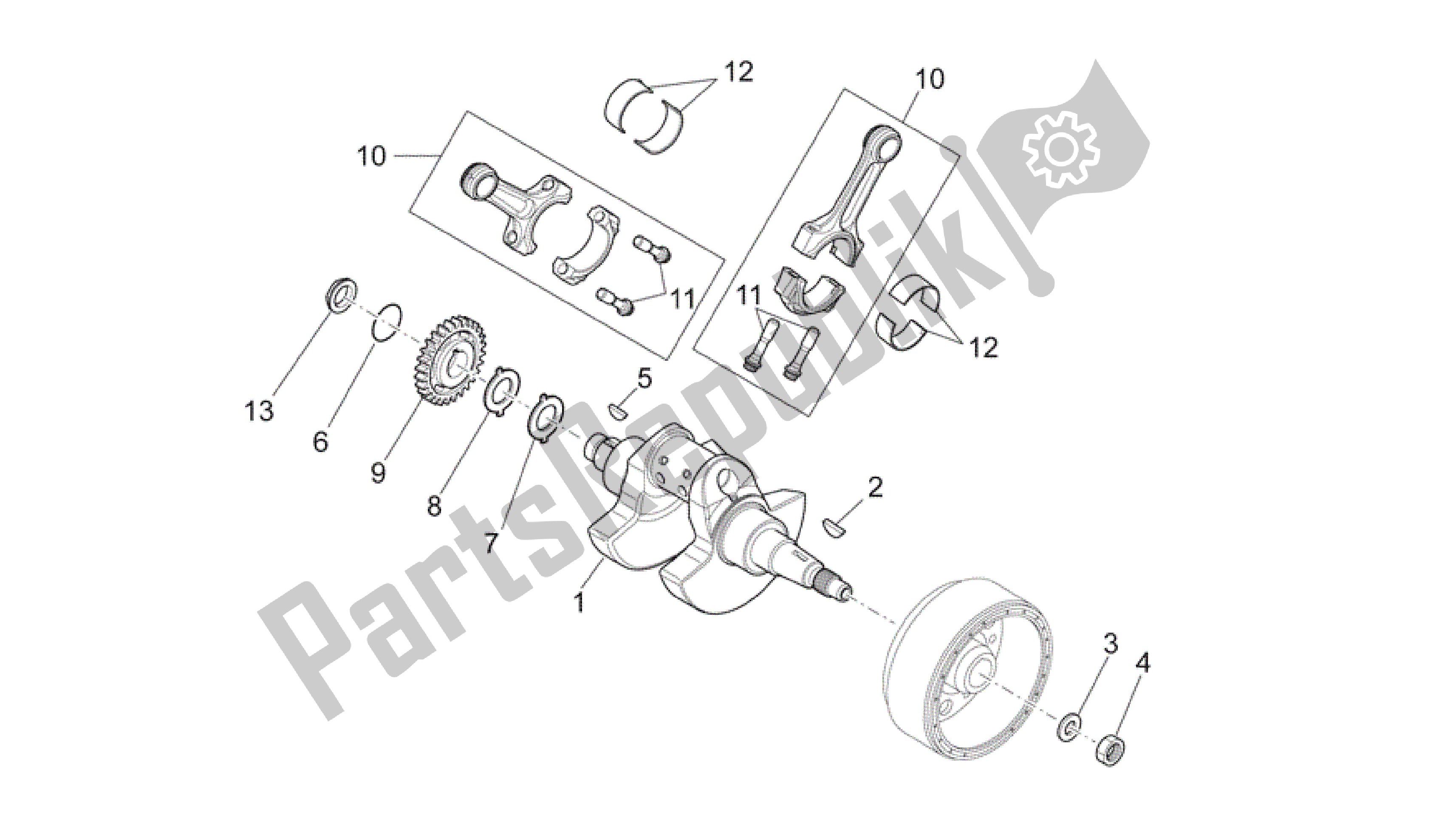 All parts for the Drive Shaft of the Aprilia SXV 450 2009 - 2011