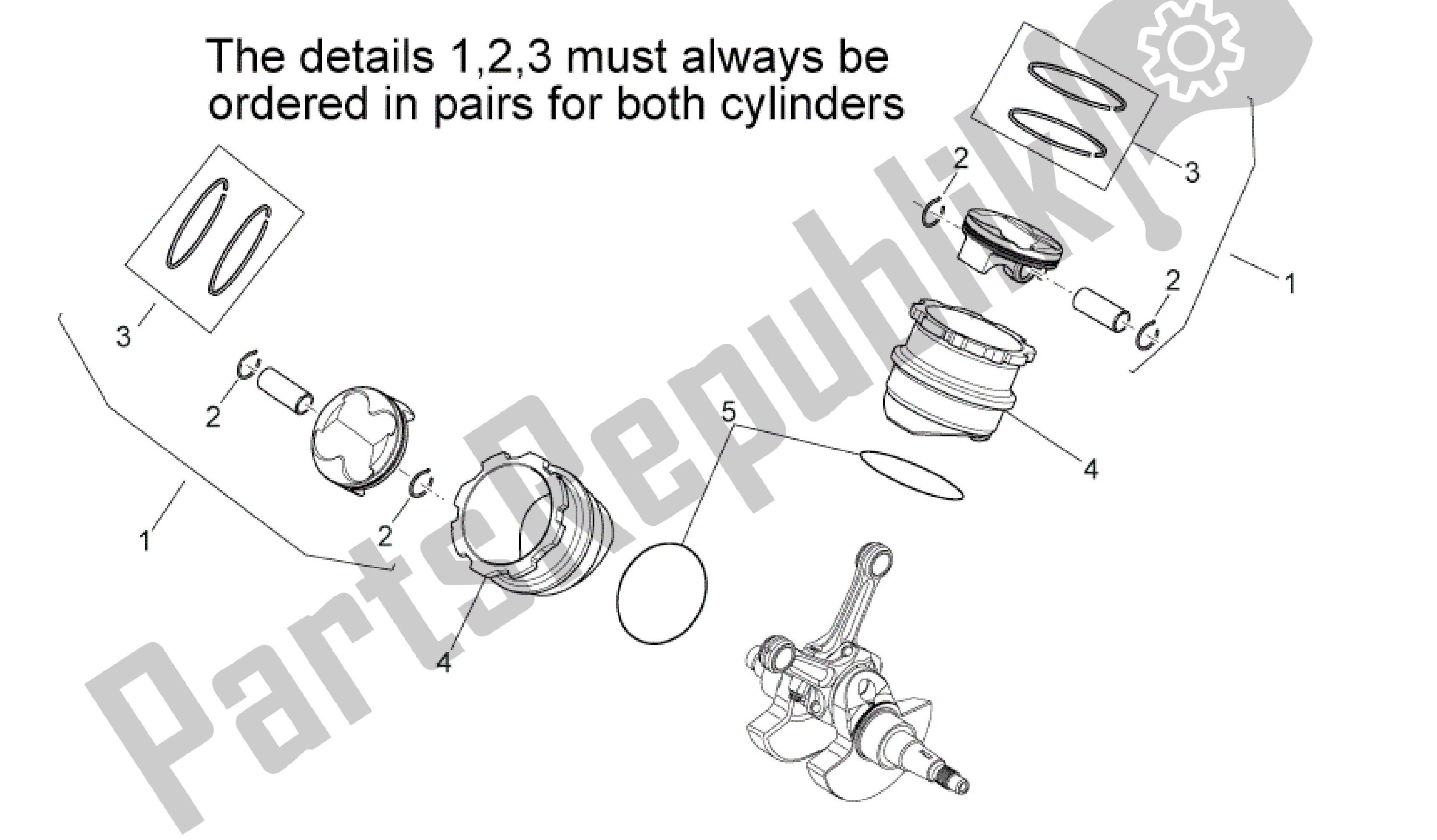 All parts for the Cylinder With Piston of the Aprilia SXV 450 2009 - 2011
