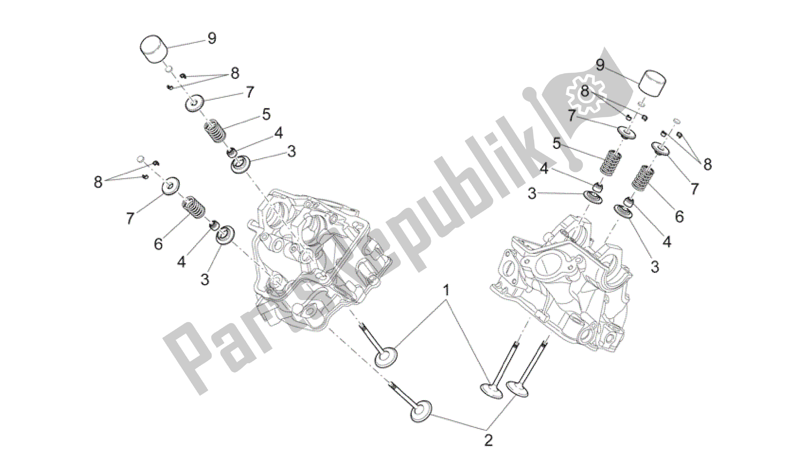 All parts for the Valves of the Aprilia SXV 450 2009 - 2011